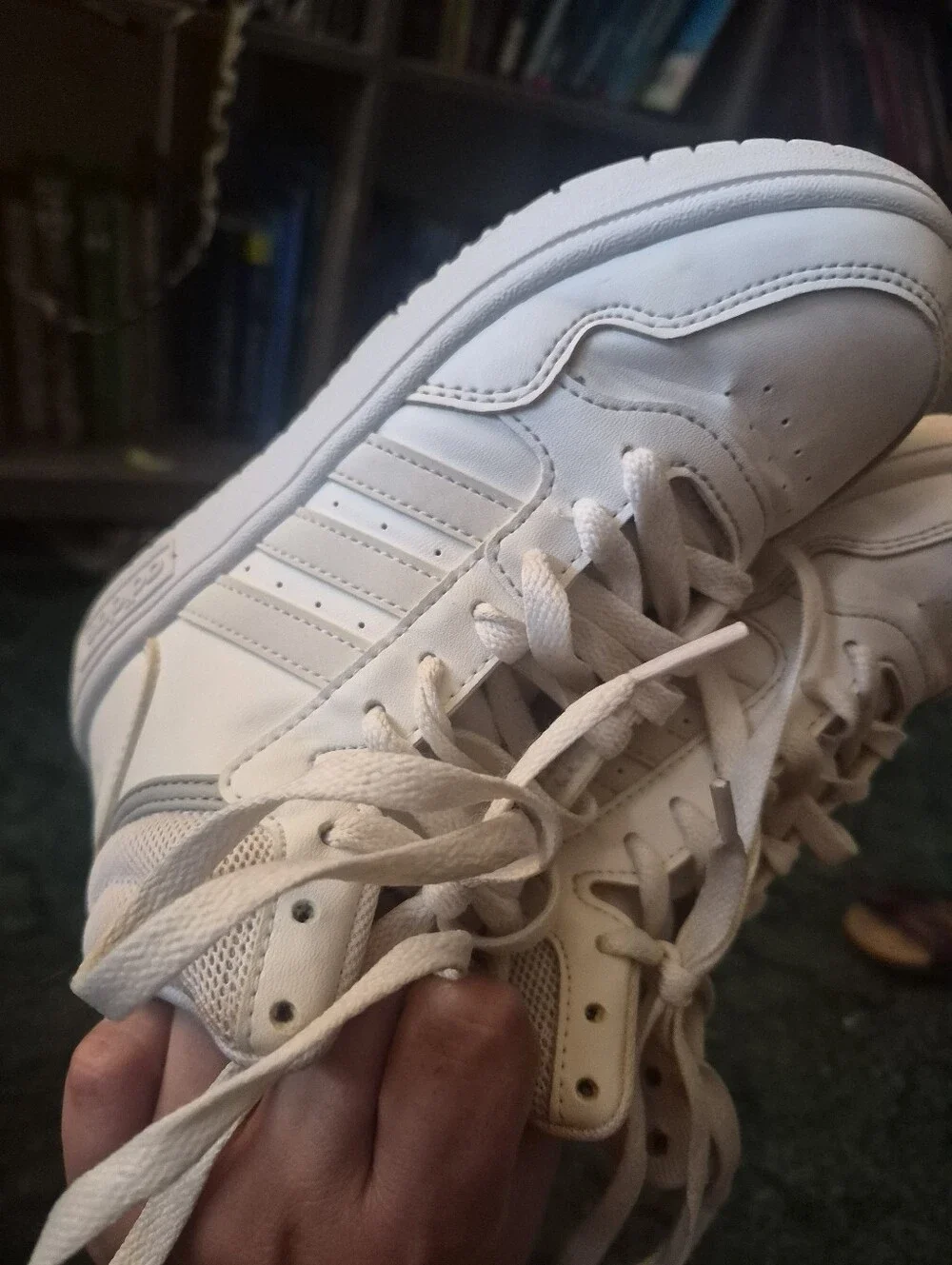 Adidas Toddler White High Top Sneakers Lace Up Size 13K